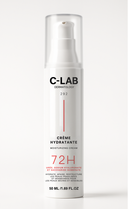 Crème Hydratante C-LAB Dermatology 72H pour une hydratation intense et durable.